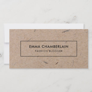 Papper med minimalistisk Modern Rustic Kraft Tack Kort