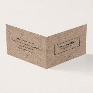 Papper med minimalistisk Modern Rustic Kraft Visitkort
