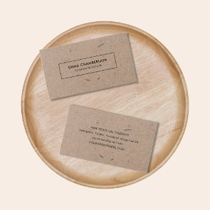 Papper med minimalistisk Modern Rustic Kraft Visitkort