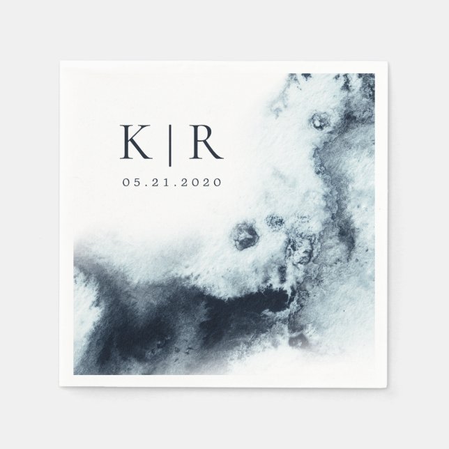 Papper med minimalistisk Vinkar vattenfärg Pappersservett (Framsidan)