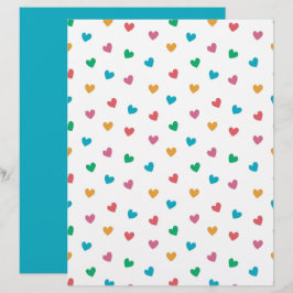 Papper med slynt Heart Mönster-skrapbok