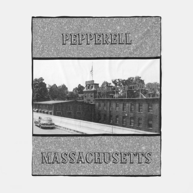 Papper Mill i Pepperell Massachusetts Fleecefilt (Framsidan)