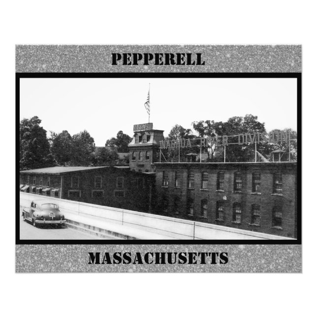 Papper Mill i Pepperell Massachusetts Fototryck (Framsidan)