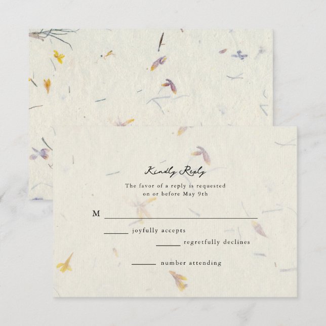 Papper modern Bröllop i den botaniska Blommigten OSA Kort (Fram/baksida)