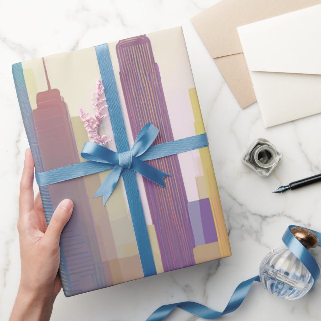 papper modernt storstadssillin presentpapper (Gifting)