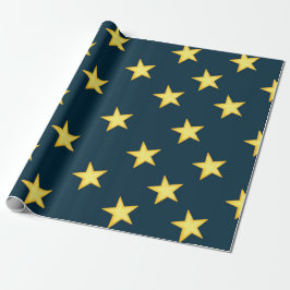 Papper mörk blått Starry Natt Wrapping Presentpapper