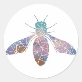 Papper Mosaic Honeybee Sticker Runt Klistermärke