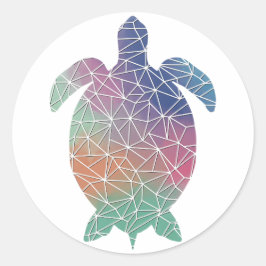Papper Mosaic Turtle Sticker Runt Klistermärke