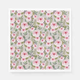 Papper napkin-babydusch med söt design. pappersservett