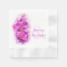 papper napkin för bröllop-strålande orchid-vattenf pappersservett