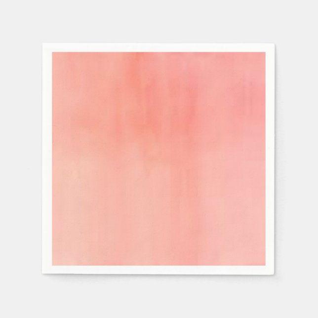 Papper napkin för Peach Watercolor-design Pappersservett (Framsidan)