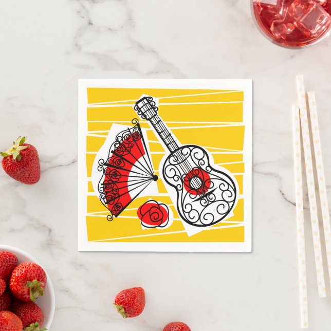 Papper napkin för spanska souvenirer pappersservett (Insitu)