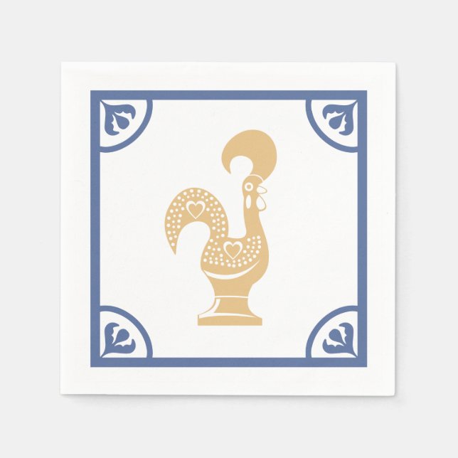 Papper napkin från tupp pappersservett (Framsidan)