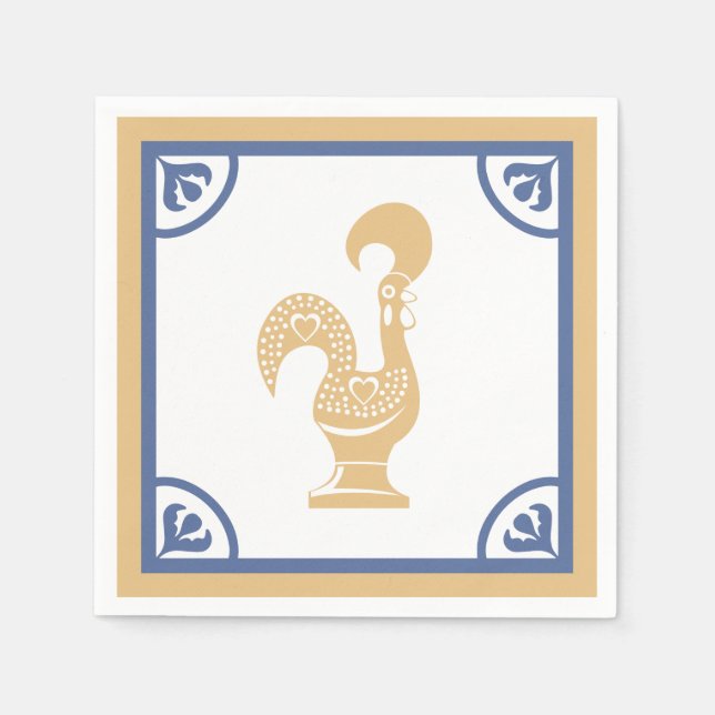 Papper napkin från tupp pappersservett (Framsidan)