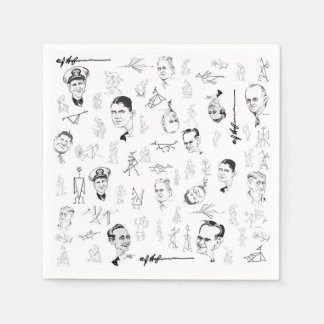 Papper napkin med Art Hofmann-grafik Pappersservett