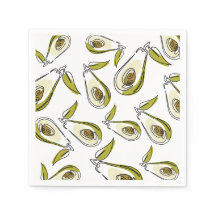 Papper napkin med avokado.