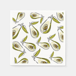 Papper napkin med avokado. pappersservett