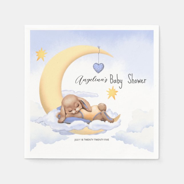 Papper napkin med en söt bunny. pappersservett (Framsidan)