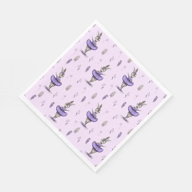 Papper napkin med söt ballerinabak. pappersservett (Hörn)