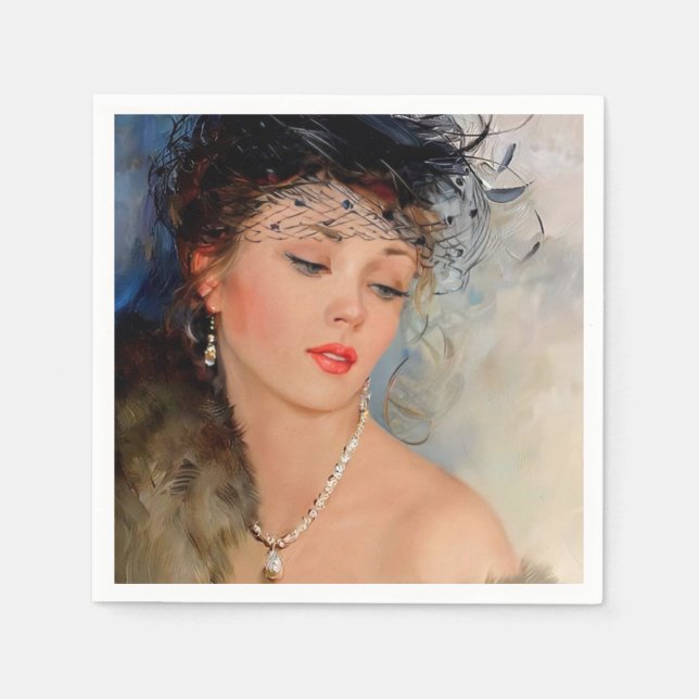 papper Napkin Pappersservett (Framsidan)