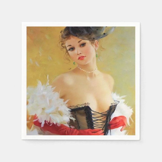 papper Napkin Pappersservett (Framsidan)