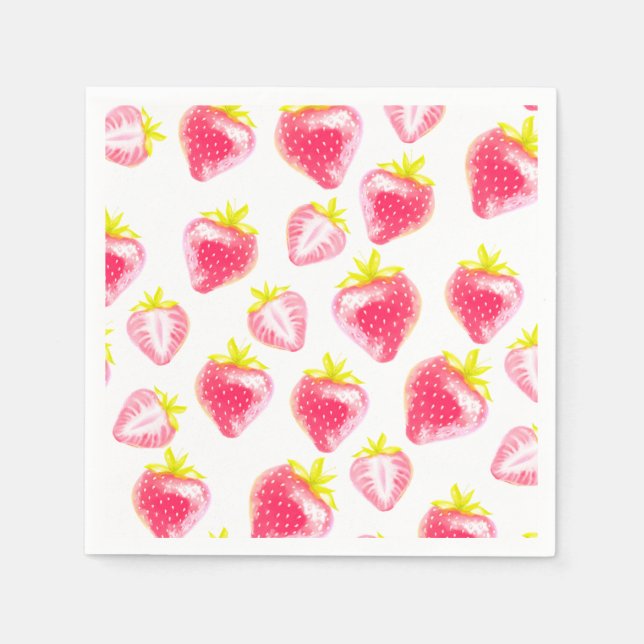 Papper Napkin Sweet Strawberry Pappersservett (Framsidan)