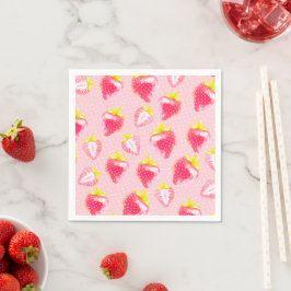 Papper Napkin Sweet Strawberry Pappersservett