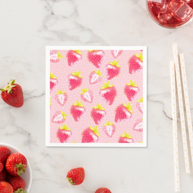 Papper Napkin Sweet Strawberry Pappersservett (Insitu)