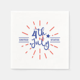 papper Napkins, 4:e juli Firande Pappersservett