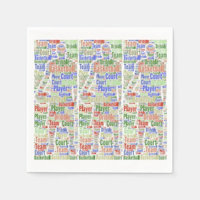Papper Napkins Basketball Player Pappersservett (Framsidan)