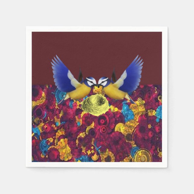 Papper Napkins-Blommigt Pappersservett (Framsidan)