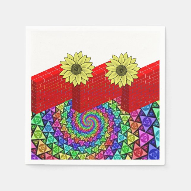 Papper Napkins-Blommigt Pappersservett (Framsidan)
