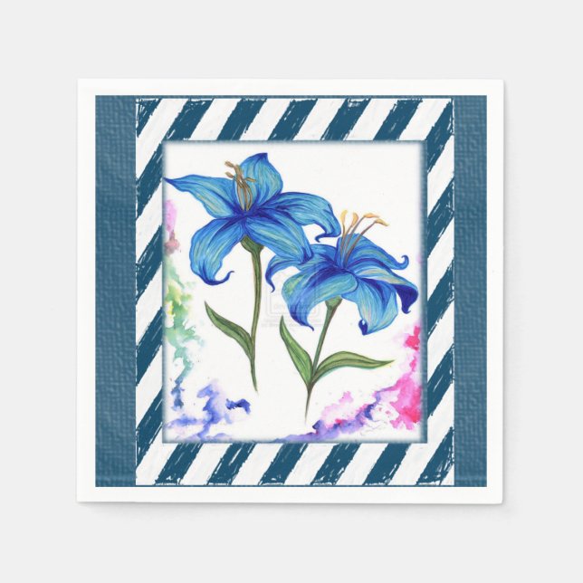 Papper Napkins-Blommigt Pappersservett (Framsidan)