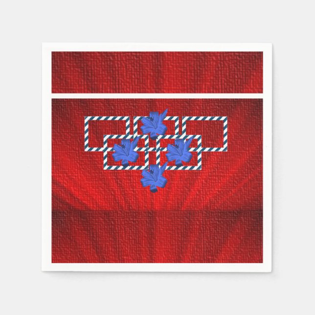 Papper Napkins-Blommigt Pappersservett (Framsidan)