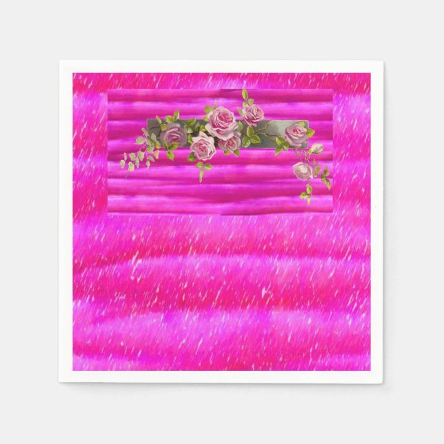 Papper Napkins-Blommigt Pappersservett (Framsidan)