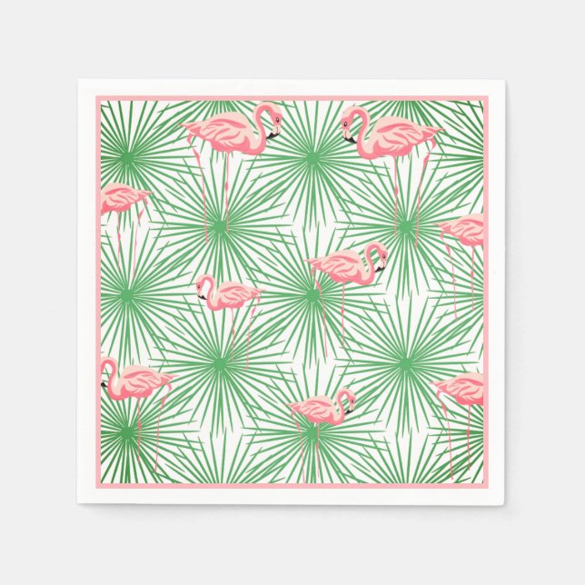 Papper Napkins-Flamingo Pappersservett (Framsidan)