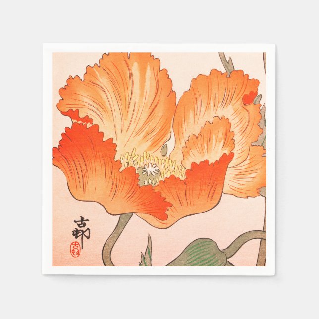 PAPPER NAPKINS JAPANESE POPPY PAPPERSSERVETT (Framsidan)