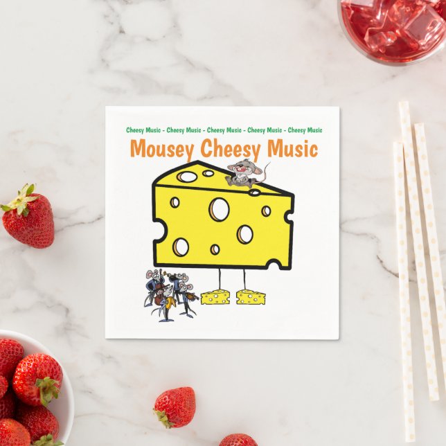 Papper Napkins, Mousey Cheesy Music Pappersservett (Insitu)