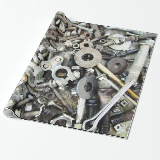 Papper nöt & Bolts Gearhead Glossy Wrapping Presentpapper