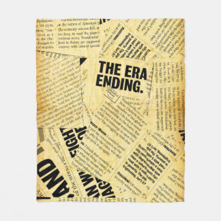 Papper nyhetstext med gammal papper fleecefilt