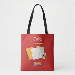 Papper och klocka tygkasse