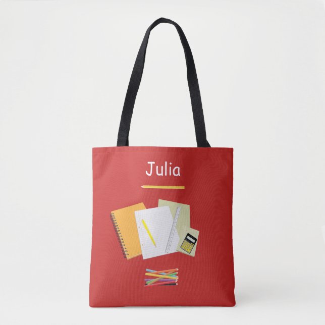 Papper och klocka tygkasse (Framsida)