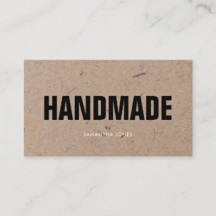 Papper om handgjord minimalistisk Modern Rustic Kr Visitkort