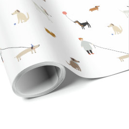 Papper om insvällning av hund och marionett presentpapper