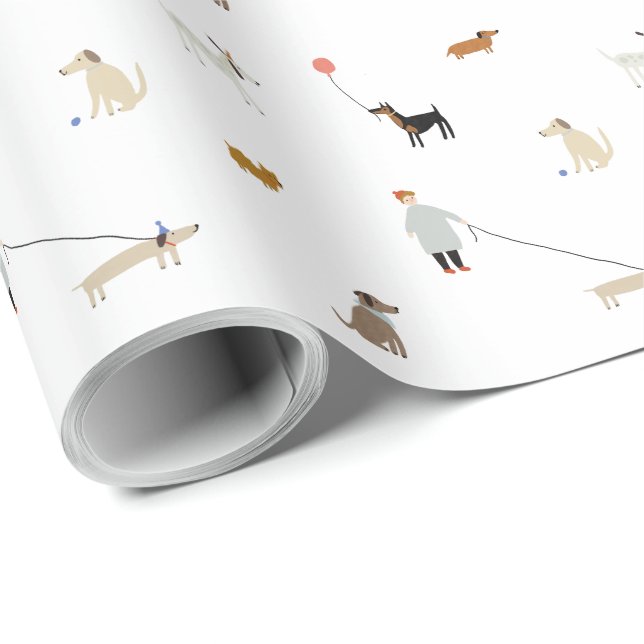Papper om insvällning av hund och marionett presentpapper (Rullad Hörn)
