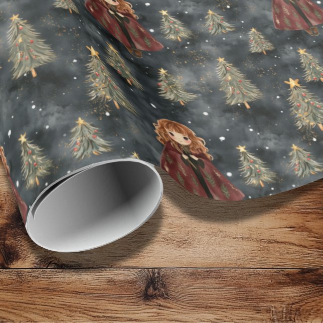 Papper om julafton för Magic Wizard School Presentpapper (Wizard School Christmas Gift Wrap )