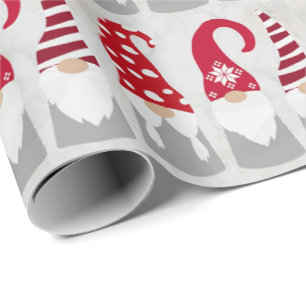 Papper om julinsvällning - Gnomes in a Row Presentpapper