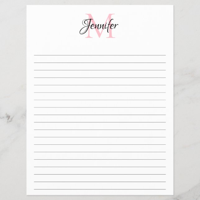 Papper om minimalistisk monogramstationalitet för  reklamblad (Framsidan)