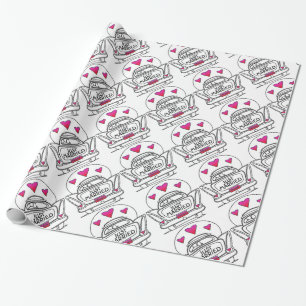 Papper om ny gifta Honeymoon Car Wrapping Presentpapper
