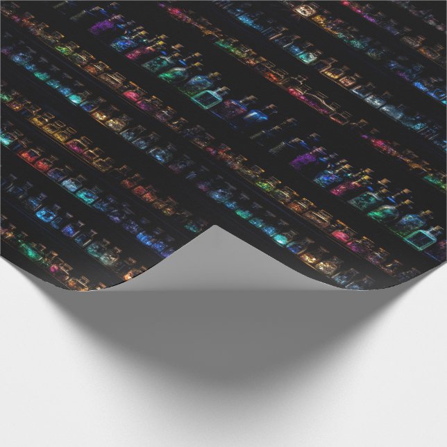 Papper om omslagning av Alchemy Lab - Potion Flask Presentpapper (Hörn)